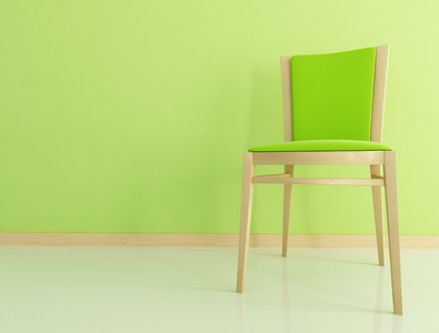 绿色木椅