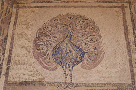 古希腊文明地板上的古马赛克图片