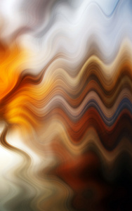抽象的波浪背景，橙色棕色和白色。
