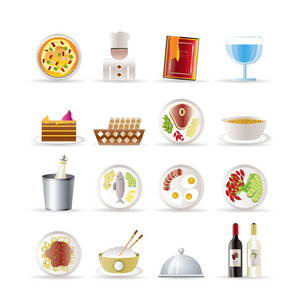 餐厅食品和饮料图标