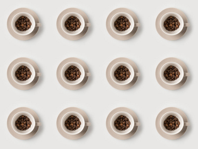 咖啡豆的杯型图片