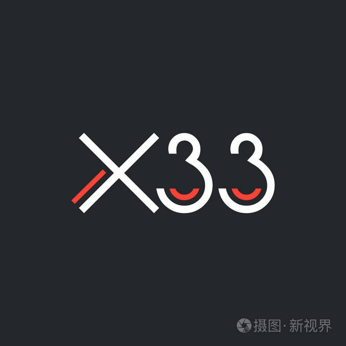 用字母和数字 x33 徽标