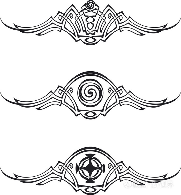 凯尔特风格的图案插画-正版商用图片0272ad-摄图新视界