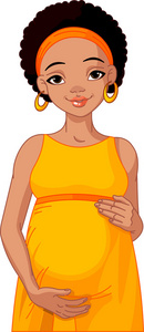 非洲孕妇准备做母亲