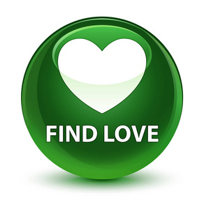 寻找爱玻璃软绿色圆的按钮