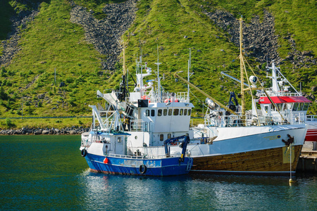 挪威敦群岛上的渔船