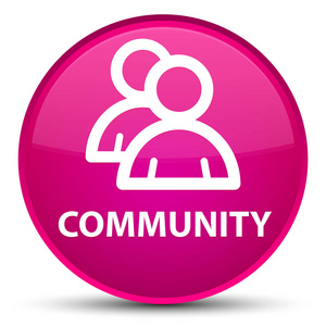 社区 组图标 特殊粉红色圆形按钮