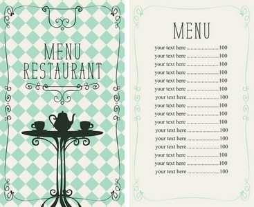 餐馆的菜单价格清单和服务的表图片