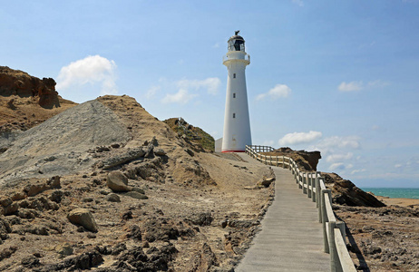 足迹到灯塔Castlepoint, 新西兰