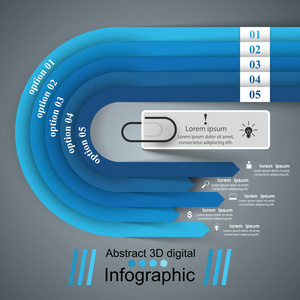 抽象的 3d 数码插画图