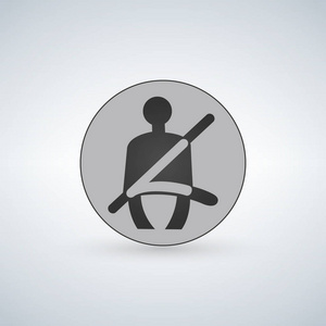 安全带警告图标安全带汽车符号