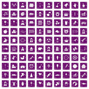 100 子中心图标设置 grunge 紫色