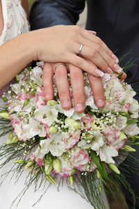 婚礼花束和手