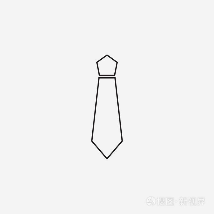 领带线图标, 轮廓矢量徽标插图, 线性 pictogra插画-正版商用图片028
