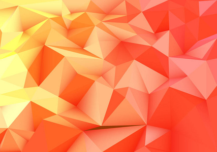 橙色抽象几何, 低聚型矢量插画图形背景