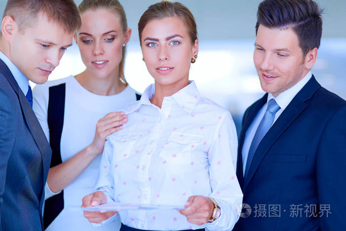 做演示的商务人员组.集团业务人员