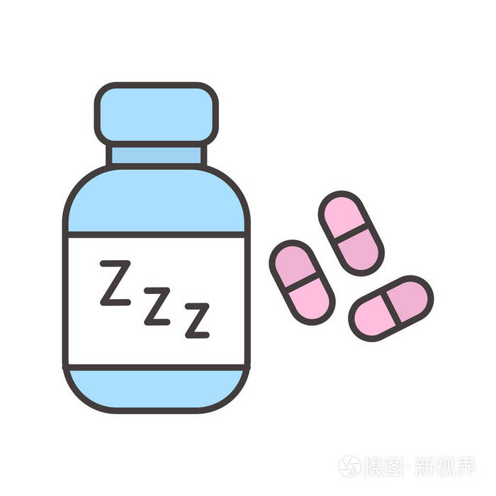 安眠药图标插画-正版商用图片029031-摄图新视界