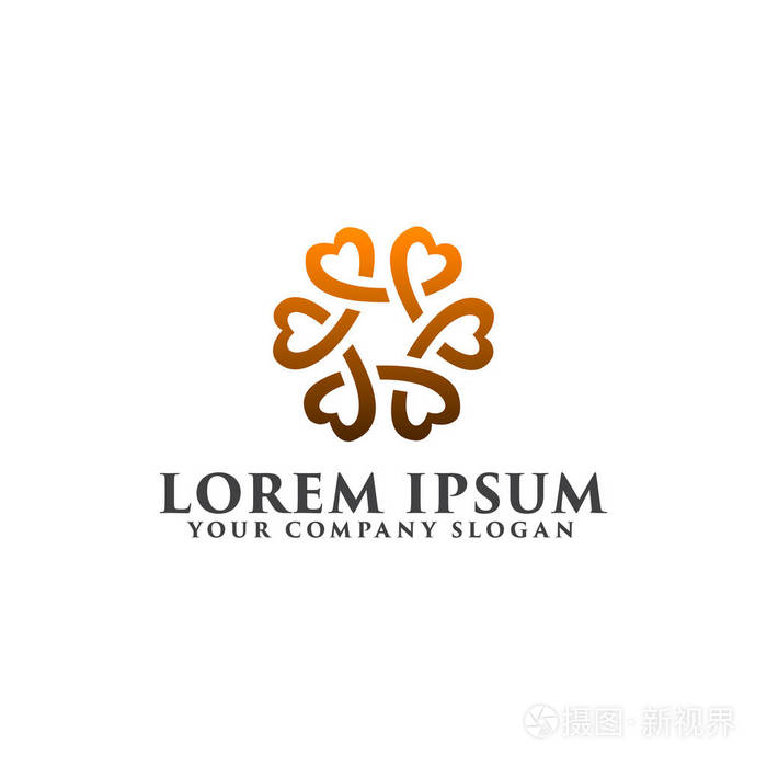 关系连接人的标志设计概念