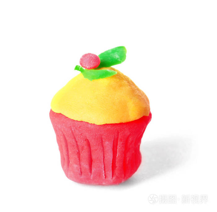 白色背景橡皮泥蛋糕