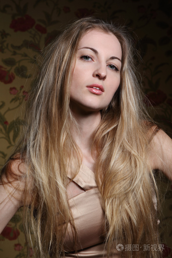 portrait of the beauty young blond girl