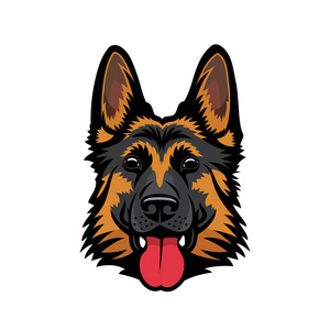 绘图的德国牧羊犬图片