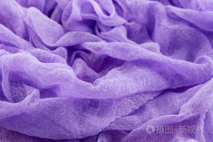 手染纱面料紫色特写紫外线