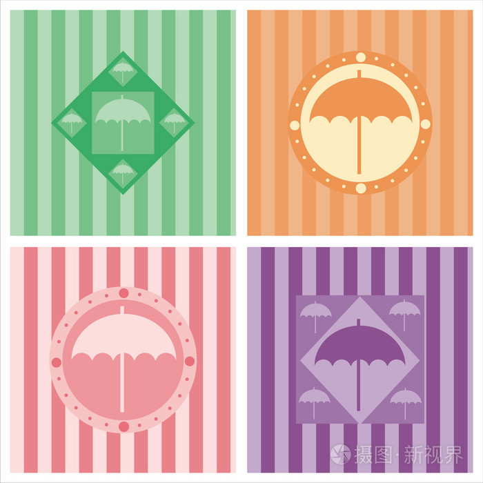 可爱的伞形背景