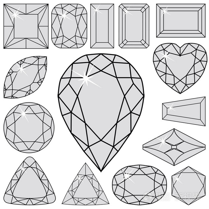 钻石平面简笔画(钻石平面图片怎么画)