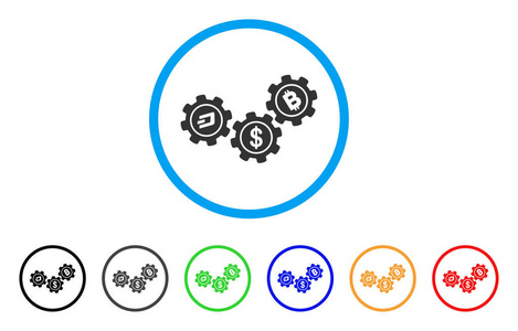 Cryptocurrency 加工齿轮圆角图标