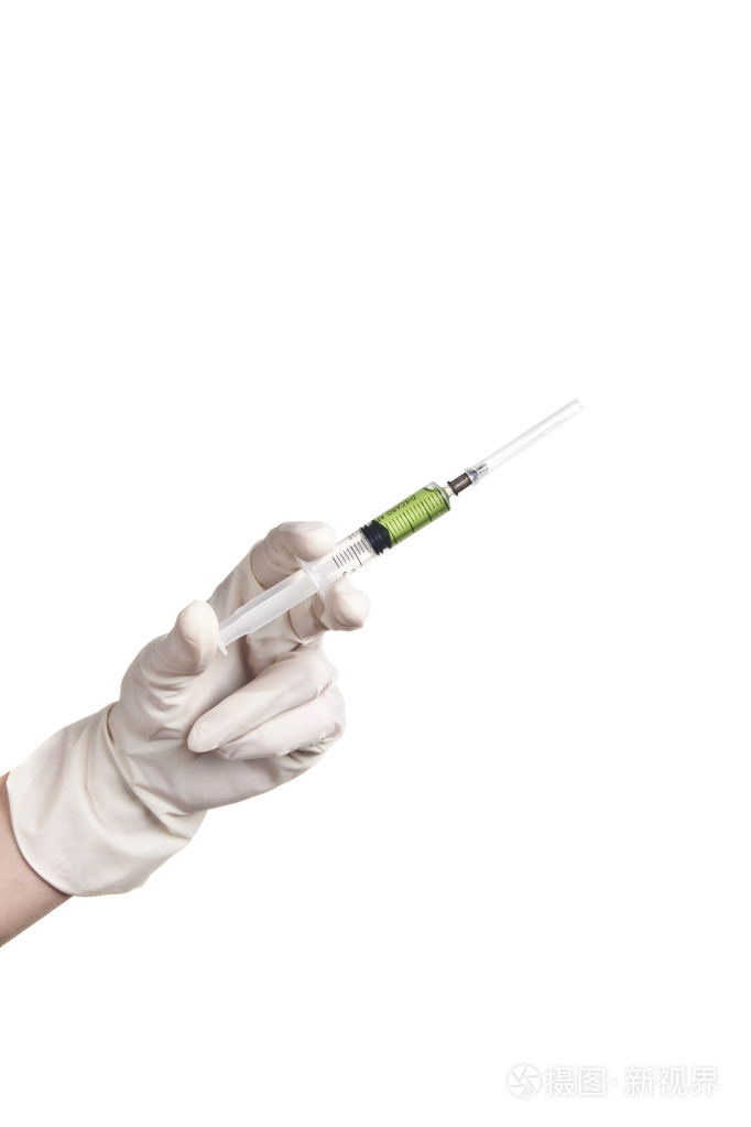 手持注射器隔离白色