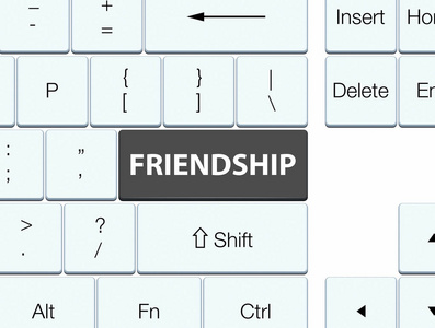 友情黑色键盘按钮