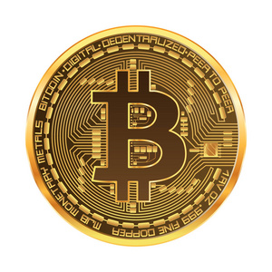 加密的货币比特币金色符号照片