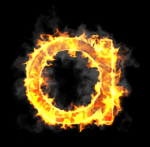 燃烧和火焰字体字母图片