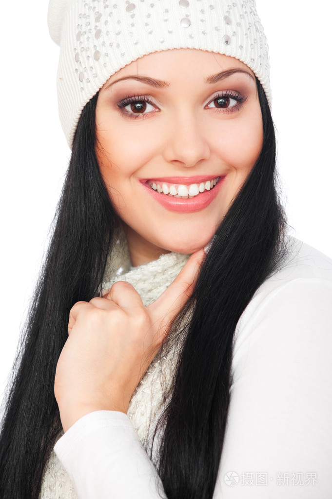 笑脸长头发的女人