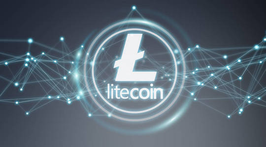 Litecoins cryptocurrency 背景3d 渲染