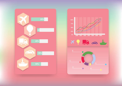 交通信息接口材料设计矢量图片