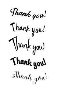 谢谢.现代的毛笔字.手写的墨迹刻字.手绘设计元素照片