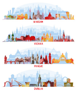 城市华沙, 维也纳, 布拉格, 都柏林