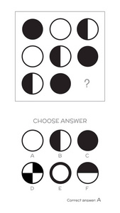 智商测试.选择正确的答案照片