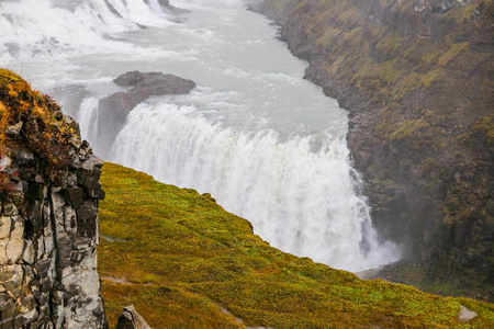 在冰岛 gullfoss 瀑布