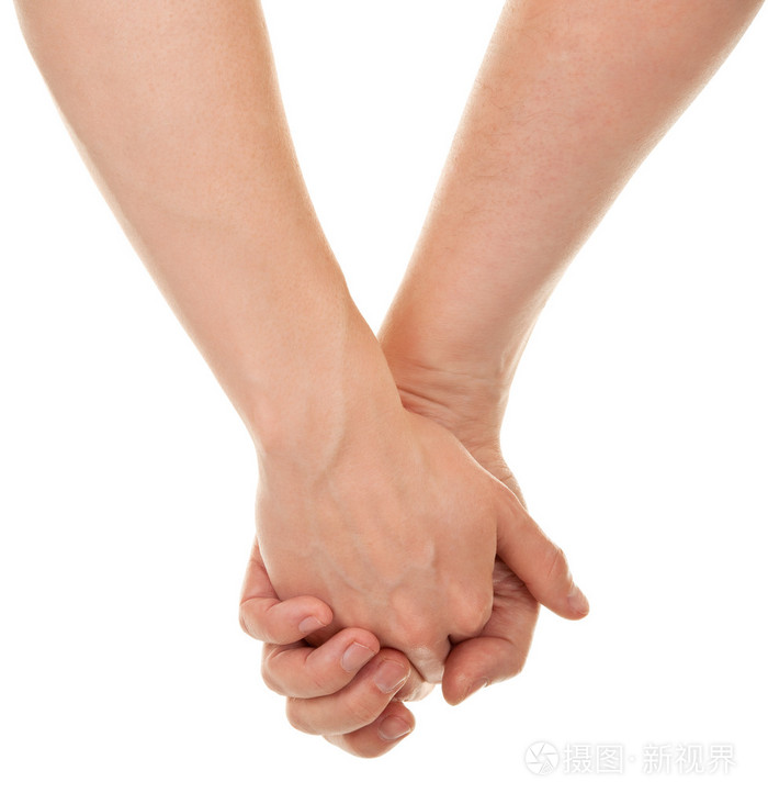 男性和女性手手掌