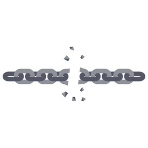 断开的链链接 插画