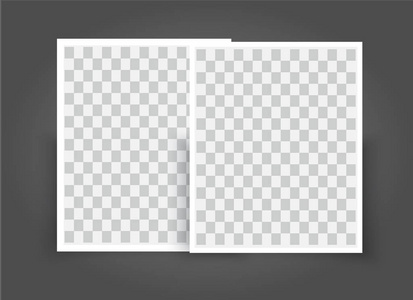 现实的空白相框小册子样机封面模板