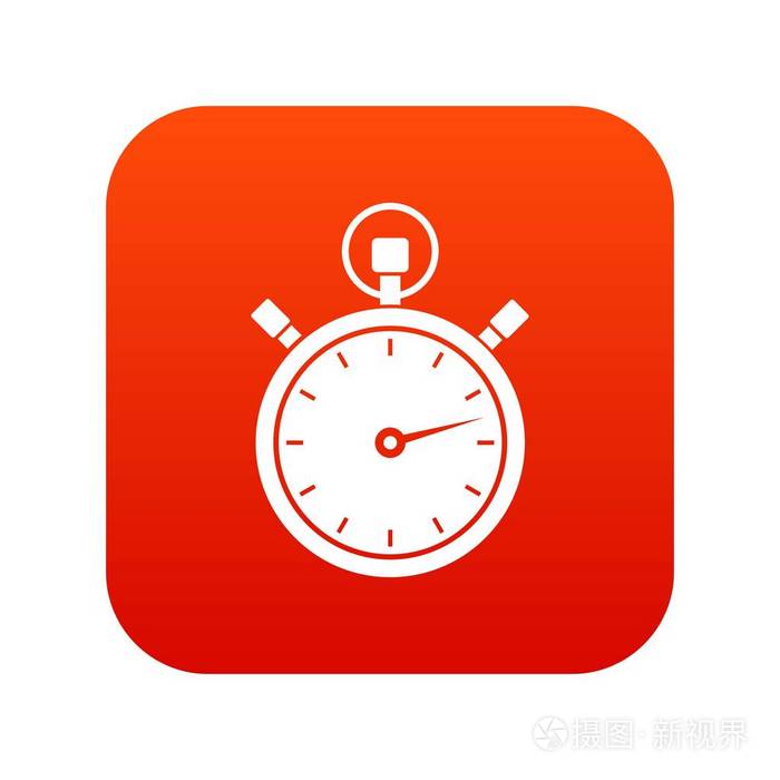 秒表图标数字红色