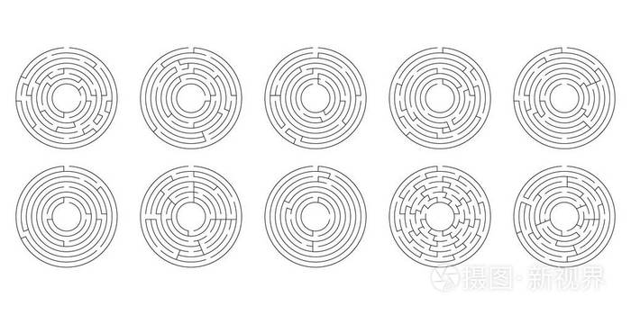 圆形迷宫图片复杂图片
