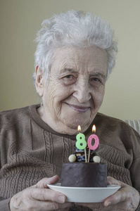 八十岁生日蛋糕高级女士图片