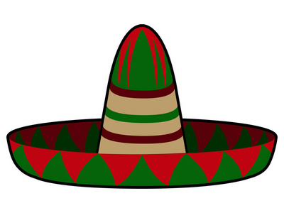 孤立的墨西哥帽子图片