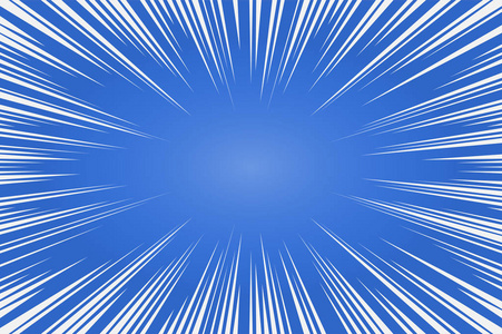 矢量插图黑白径向线条漫画风格背景.