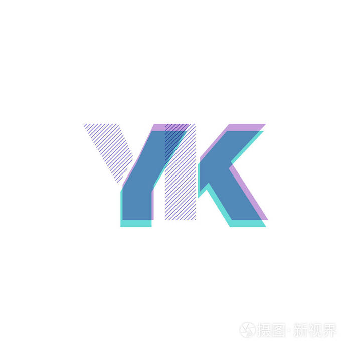 yk字母线标志矢量图示
