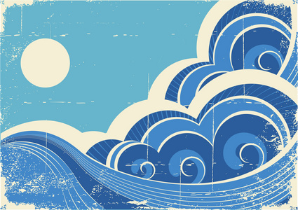 海浪波纹图片
